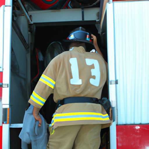 How does a firefighter respond to an emergency situation?
